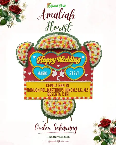 Papan Bunga Pernikahan Andamui
